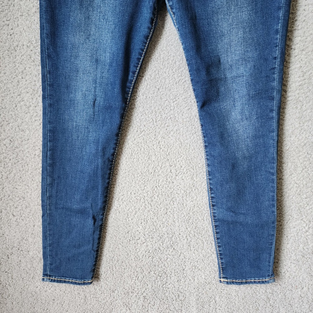 True Religion Halle Super Skinny Jeans Womens 32 Blue High Rise Contrast Stitch - Picture 5 of 16